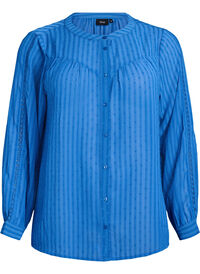 Shirt with a textured dot pattern and embroidery details