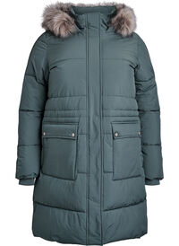 Water-repellent parka with faux fur Collar