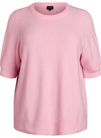 Knitted blouse with short sleeves