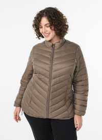 Lightweight jacket with pockets, Brown, Model
