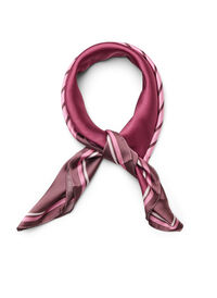 Square scarf in a satin-look with a patterned design