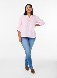 Slim fit Emily jeans with normal waist, Light Blue, Model