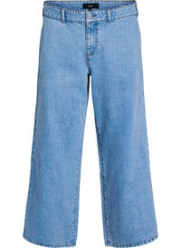 High-waisted wide leg jeans