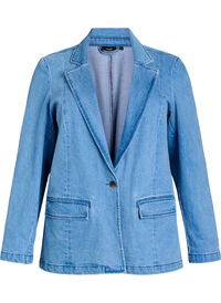 Denim blazer with pockets