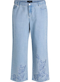 Myra jeans with wide fit and flower details