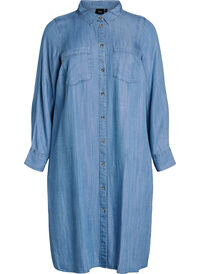 Midi shirt dress in soft lyocell denim