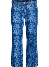 Myra jeans in floral denim with a wide fit