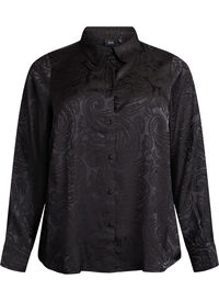 Shirt with tone-on-tone paisley pattern