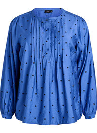 Dotted blouse with long sleeves