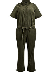 Corduroy jumpsuit with straight legs