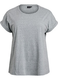 Melange T-shirt with short sleeves