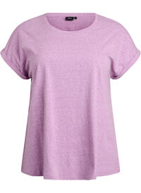 Melange t-shirt with short sleeves