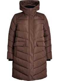 Hooded quilted winter coat