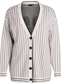 Knitted cardigan with stripes and a back motif