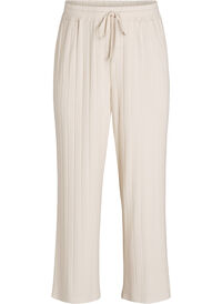 Ribbed jersey lounge trousers with a high waist