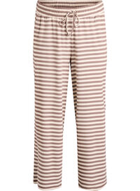 Striped pyjama trousers with a high waist and wide legs