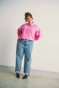 Shirt with tie detail on the back, , Model