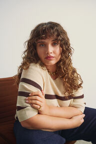 Striped knitwear, , Model