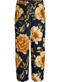 Loose viscose trousers with print