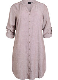 Long shirt in linen and viscose