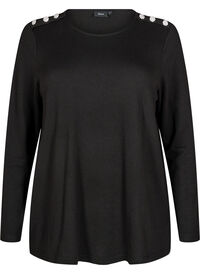 Blouse with decorative buttons